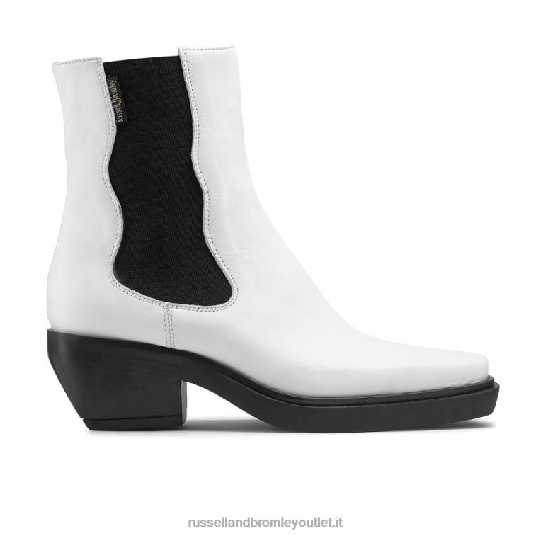 bianco V0V4J308 donne Russell And Bromley stivale chelsea western nashville