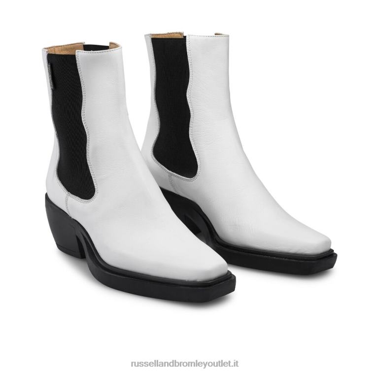 bianco V0V4J308 donne Russell And Bromley stivale chelsea western nashville