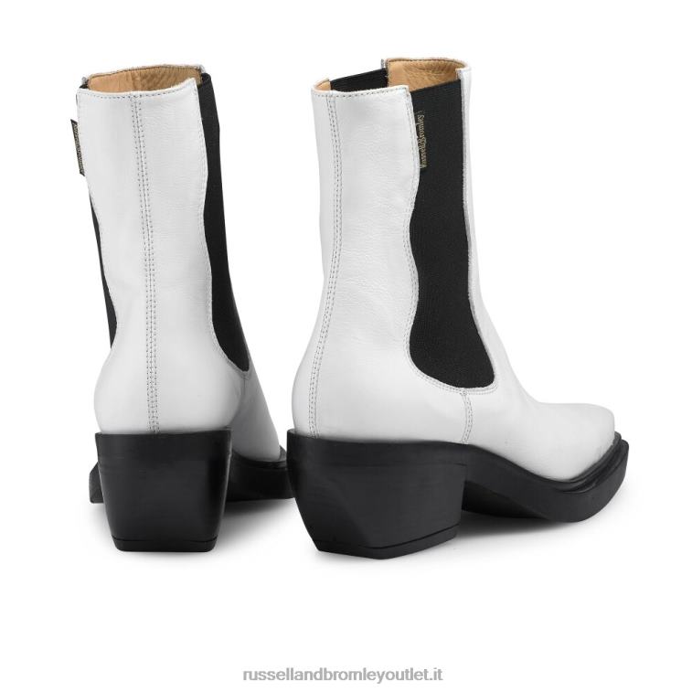 bianco V0V4J308 donne Russell And Bromley stivale chelsea western nashville
