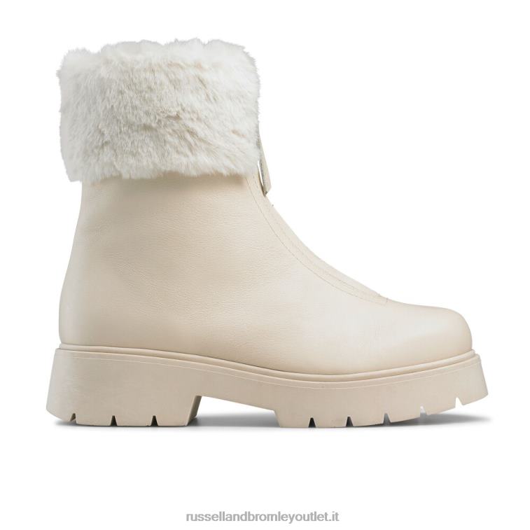 bianco V0V4J310 donne Russell And Bromley stivale con zip in ecopelliccia delle meraviglie