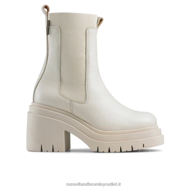 bianco V0V4J323 donne Russell And Bromley stivale unità doppia piattaforma camden