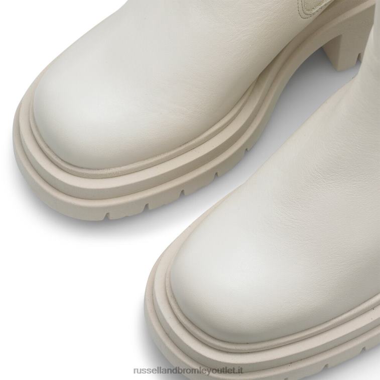 bianco V0V4J323 donne Russell And Bromley stivale unità doppia piattaforma camden