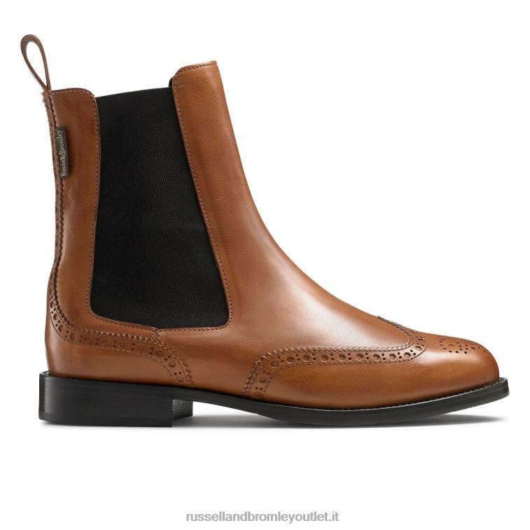 marrone V0V4J331 donne Russell And Bromley fitzrovia stivaletto chelsea brogue