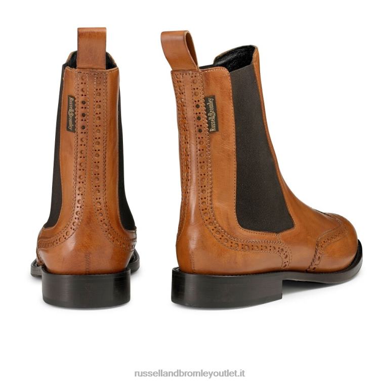 marrone V0V4J331 donne Russell And Bromley fitzrovia stivaletto chelsea brogue