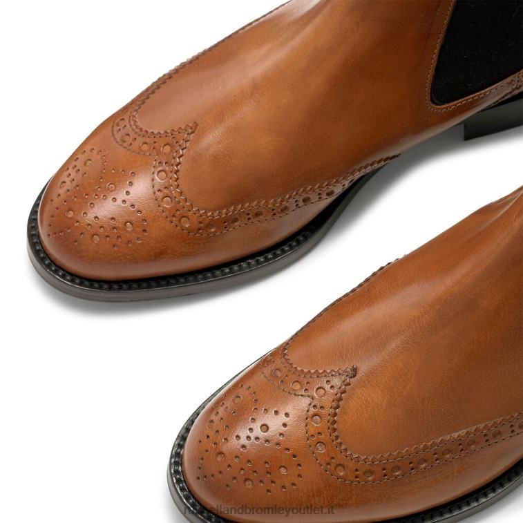 marrone V0V4J331 donne Russell And Bromley fitzrovia stivaletto chelsea brogue