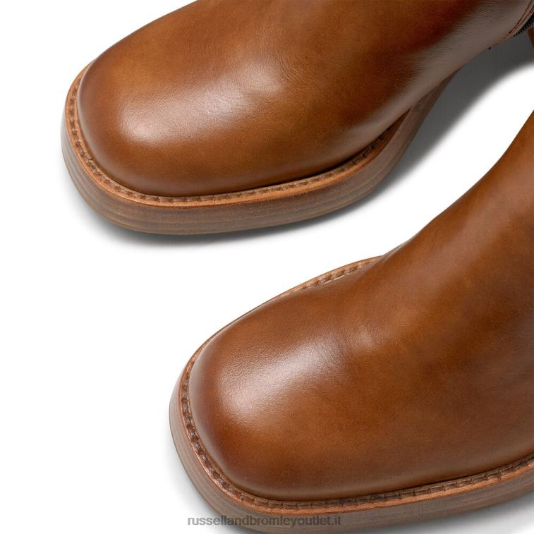 marrone V0V4J341 donne Russell And Bromley stivale gaucho con tacco alto al ginocchio