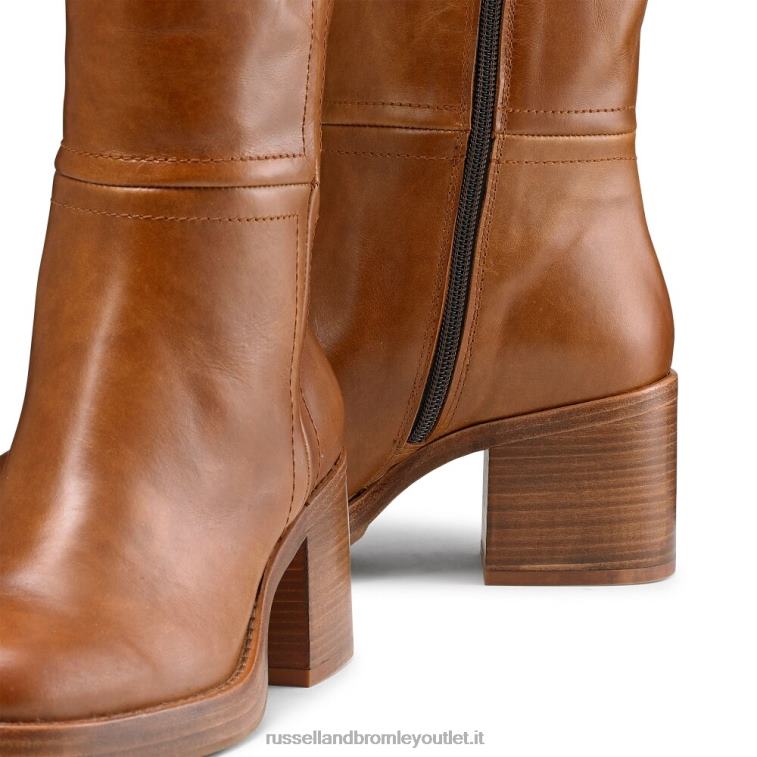 marrone V0V4J341 donne Russell And Bromley stivale gaucho con tacco alto al ginocchio