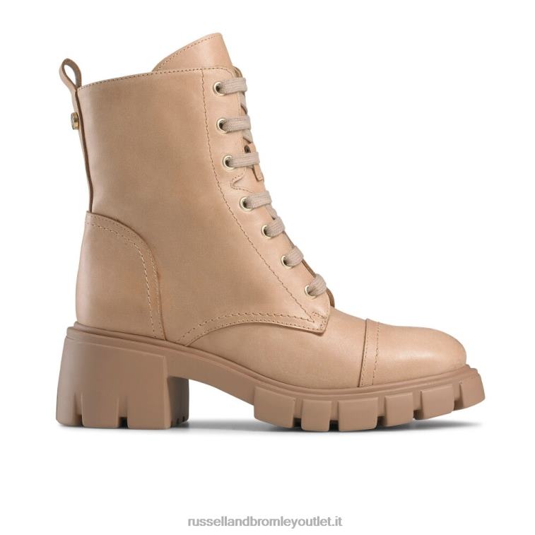 marrone V0V4J345 donne Russell And Bromley stivale stringato con tacco laceabout