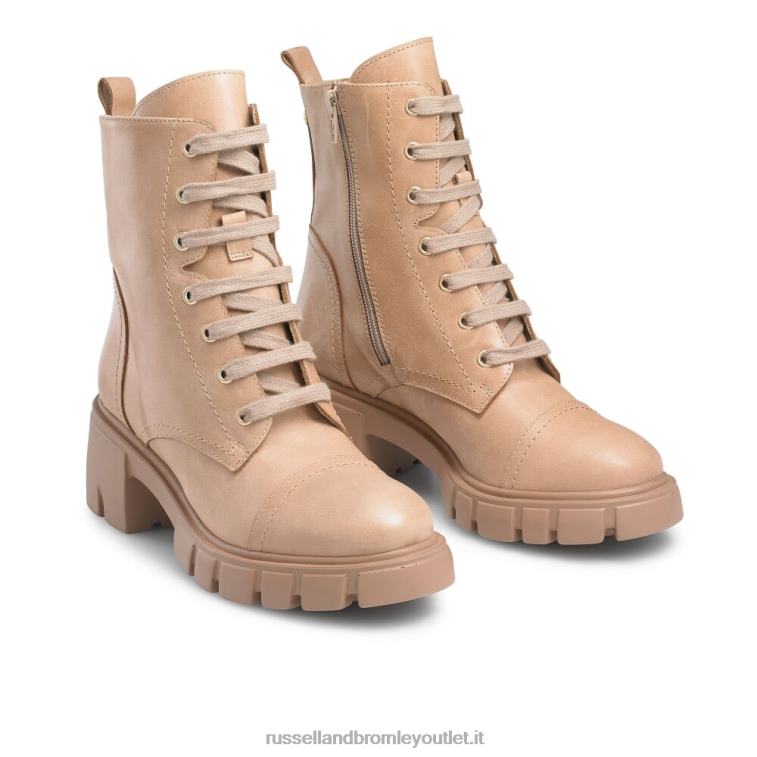 marrone V0V4J345 donne Russell And Bromley stivale stringato con tacco laceabout