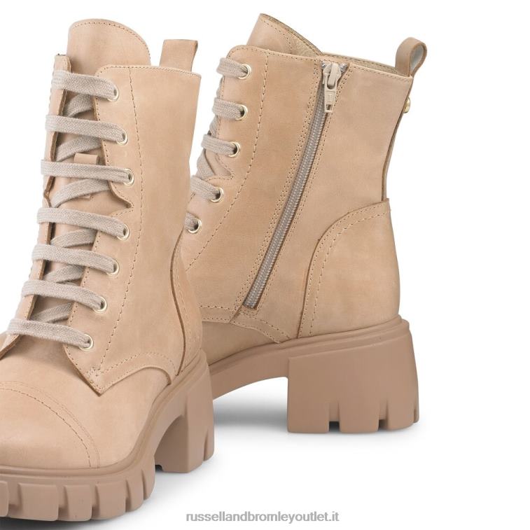 marrone V0V4J345 donne Russell And Bromley stivale stringato con tacco laceabout