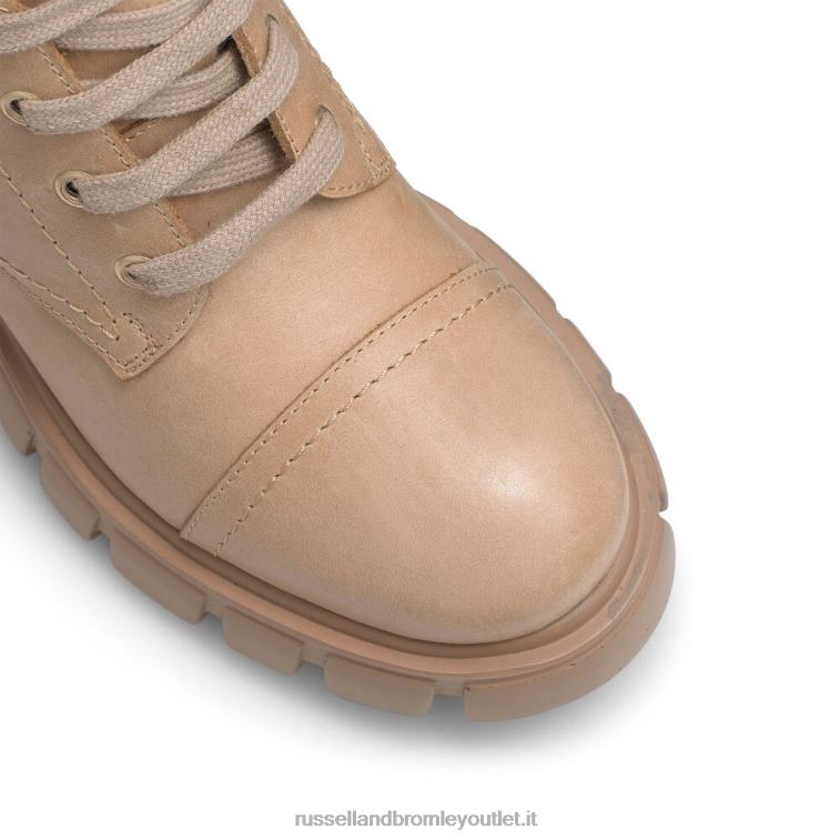 marrone V0V4J345 donne Russell And Bromley stivale stringato con tacco laceabout