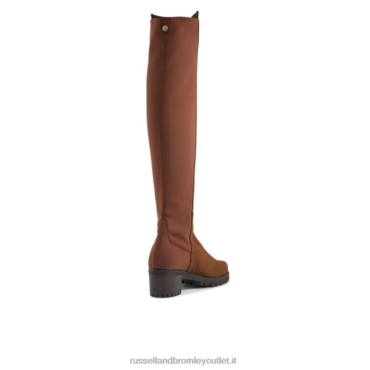 marrone V0V4J353 donne Russell And Bromley stivale alto mezzo ginocchio