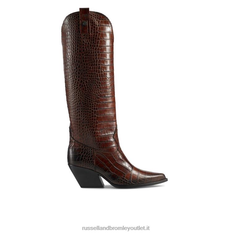 marrone V0V4J363 donne Russell And Bromley saloon alto al ginocchio western