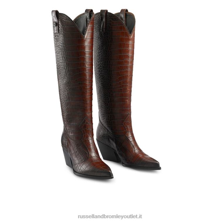 marrone V0V4J363 donne Russell And Bromley saloon alto al ginocchio western