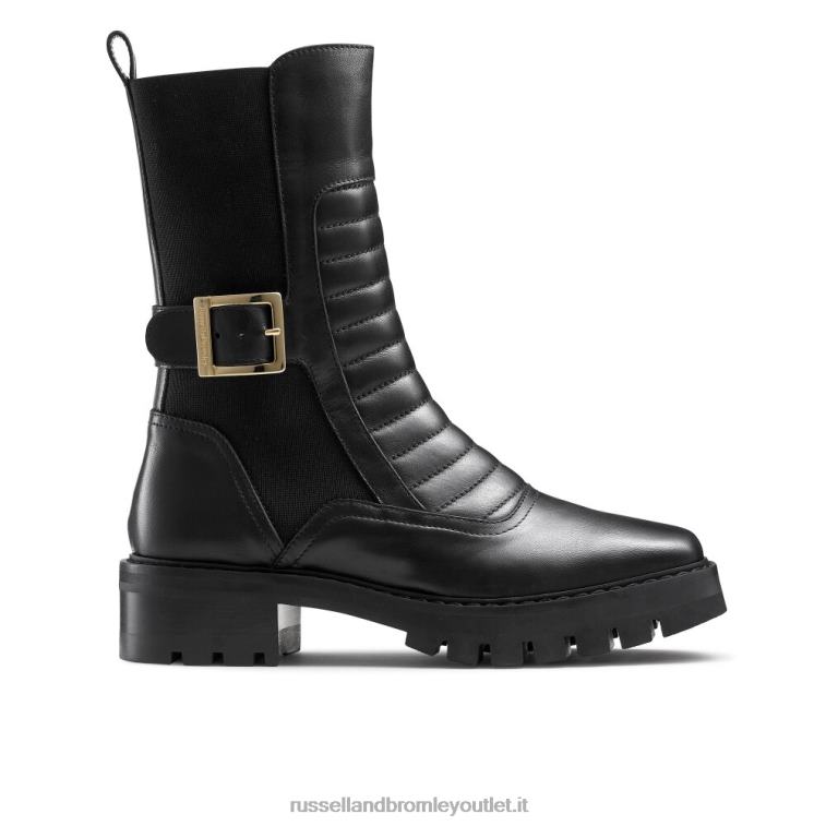nero V0V4J258 donne Russell And Bromley stivale biker punta squadrata passeggero