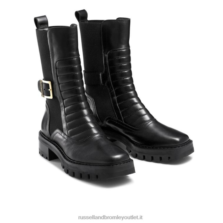 nero V0V4J258 donne Russell And Bromley stivale biker punta squadrata passeggero
