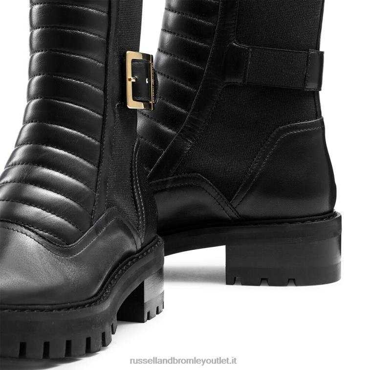 nero V0V4J258 donne Russell And Bromley stivale biker punta squadrata passeggero