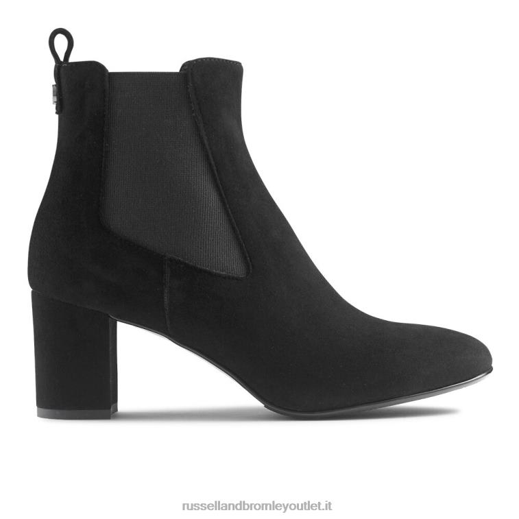 nero V0V4J263 donne Russell And Bromley stivaletto chelsea con tacco largo scarabeo