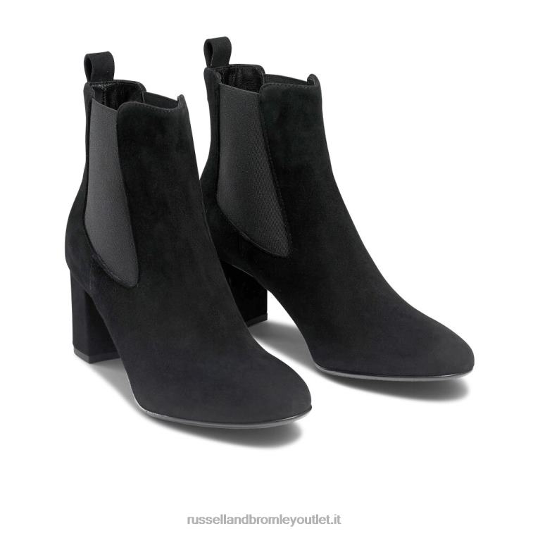 nero V0V4J263 donne Russell And Bromley stivaletto chelsea con tacco largo scarabeo