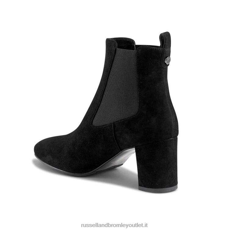 nero V0V4J263 donne Russell And Bromley stivaletto chelsea con tacco largo scarabeo