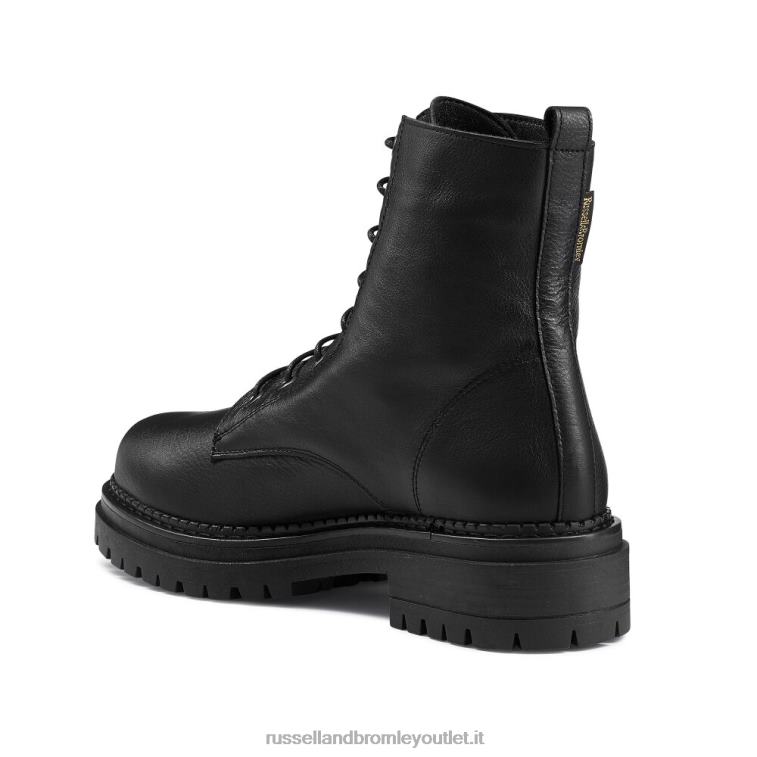 nero V0V4J265 donne Russell And Bromley combattimento stivale da combattimento a 8 occhielli