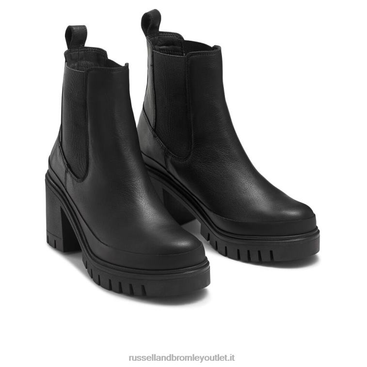 nero V0V4J275 donne Russell And Bromley compagnia hi heeled combat chelsea