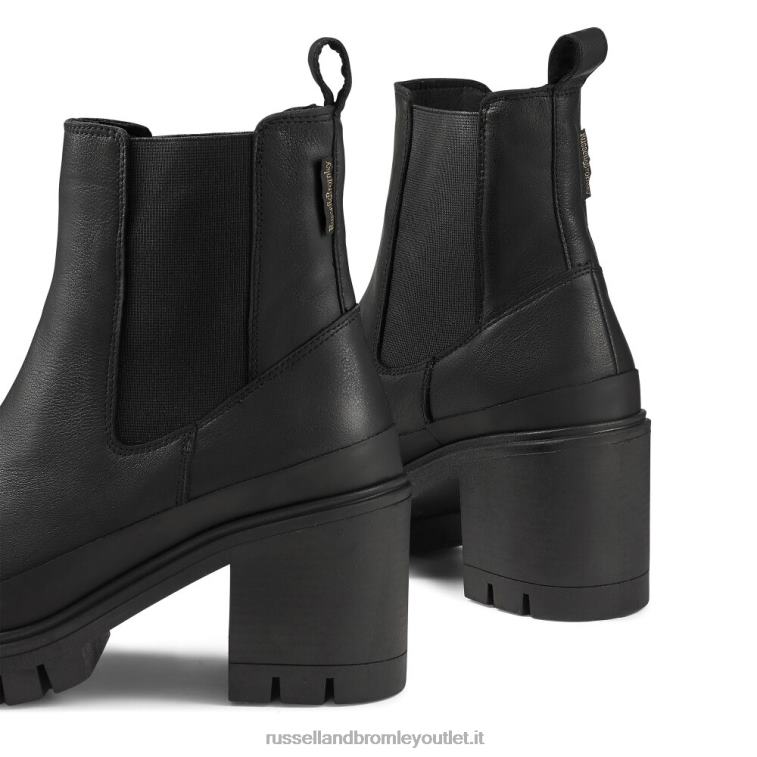 nero V0V4J275 donne Russell And Bromley compagnia hi heeled combat chelsea