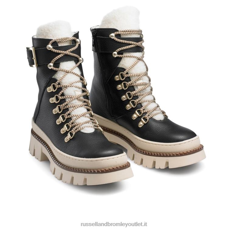nero V0V4J277 donne Russell And Bromley scarponcino da trekking con suola a contrasto snowdonia
