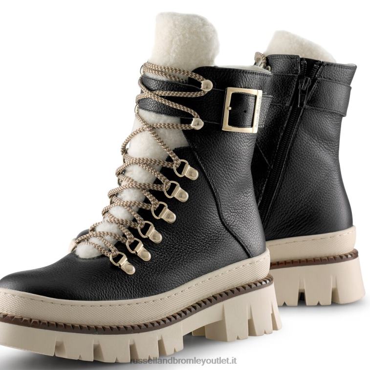 nero V0V4J277 donne Russell And Bromley scarponcino da trekking con suola a contrasto snowdonia