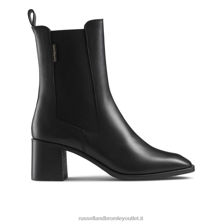 nero V0V4J278 donne Russell And Bromley stivale chelsea con tacco largo bloomsbury