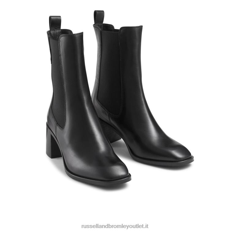 nero V0V4J278 donne Russell And Bromley stivale chelsea con tacco largo bloomsbury