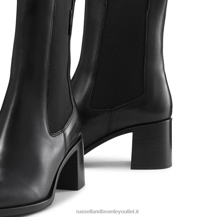 nero V0V4J278 donne Russell And Bromley stivale chelsea con tacco largo bloomsbury