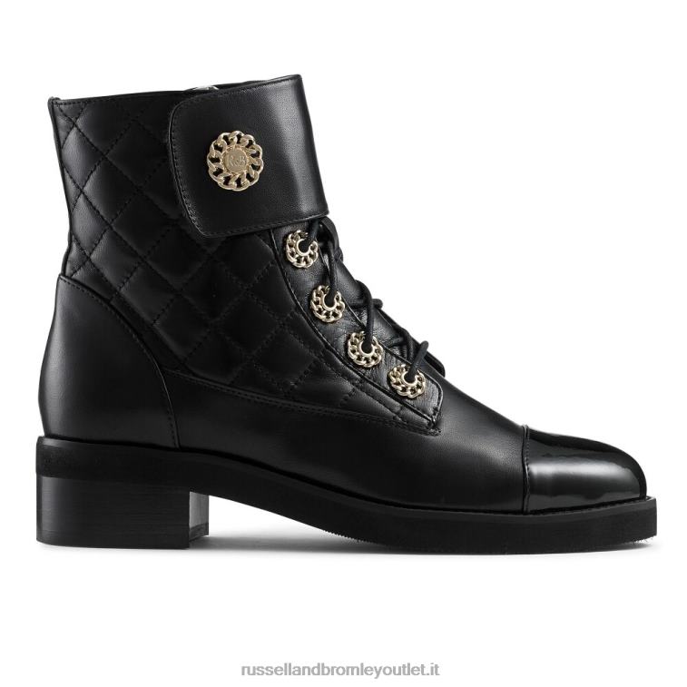 nero V0V4J282 donne Russell And Bromley stivale stringato trapuntato ringaroses