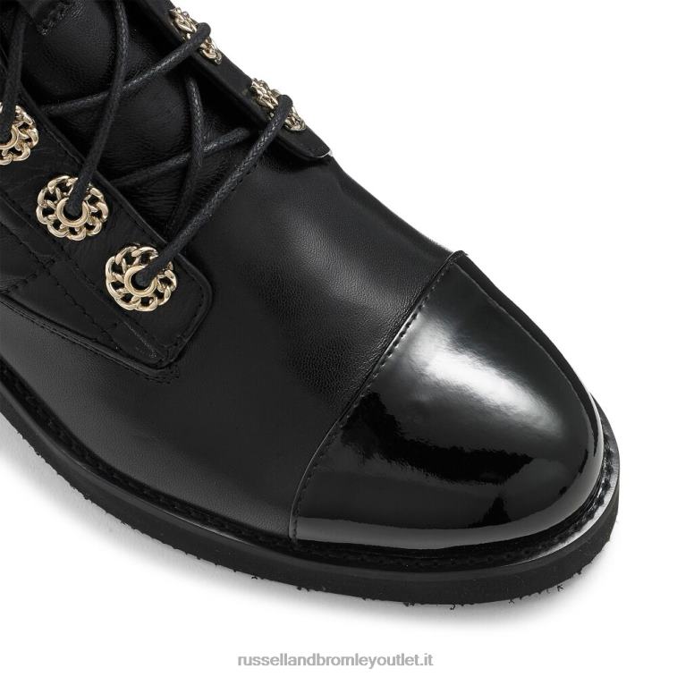 nero V0V4J282 donne Russell And Bromley stivale stringato trapuntato ringaroses