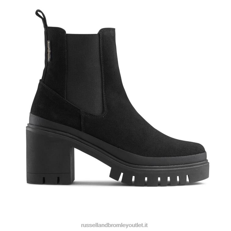 nero V0V4J283 donne Russell And Bromley compagnia hi heeled combat chelsea