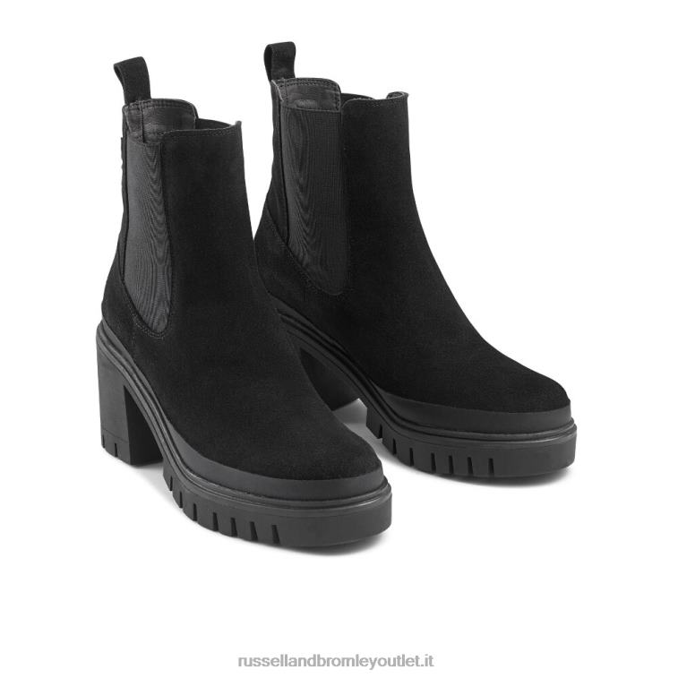 nero V0V4J283 donne Russell And Bromley compagnia hi heeled combat chelsea
