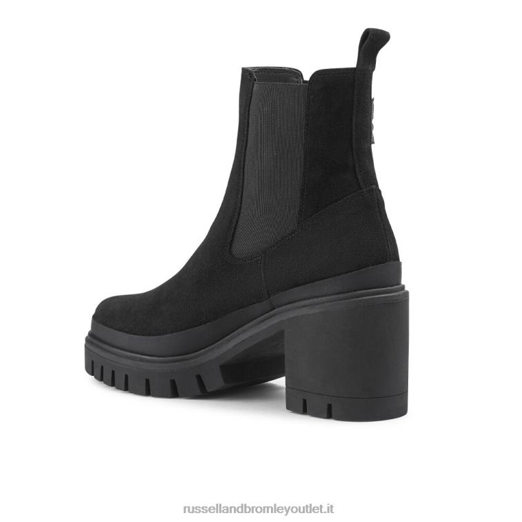 nero V0V4J283 donne Russell And Bromley compagnia hi heeled combat chelsea