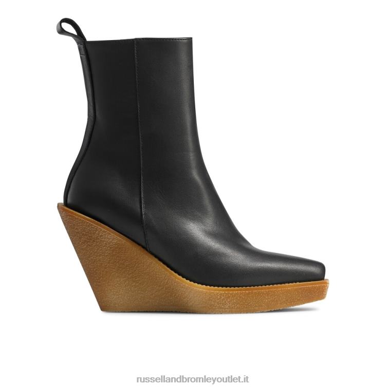 nero V0V4J291 donne Russell And Bromley stivale in crêpe western arrotondato