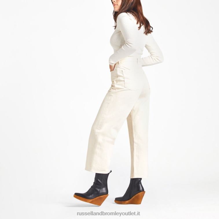 nero V0V4J291 donne Russell And Bromley stivale in crêpe western arrotondato