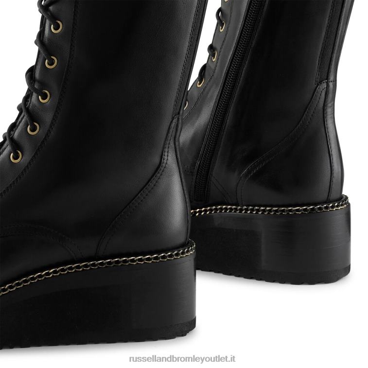 nero V0V4J298 donne Russell And Bromley zeppa fondo zeppa allacciata