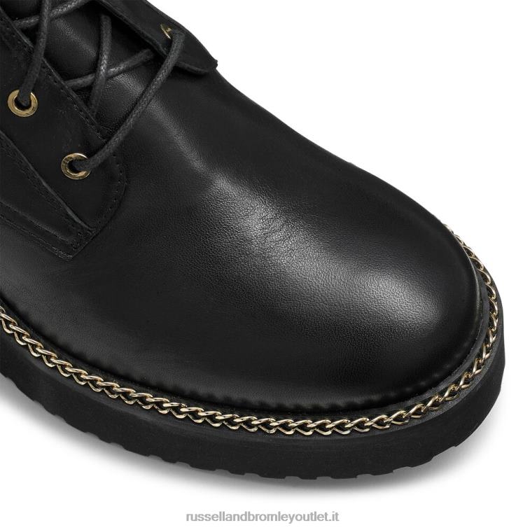 nero V0V4J298 donne Russell And Bromley zeppa fondo zeppa allacciata