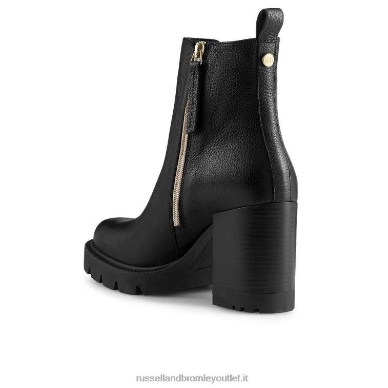 nero V0V4J300 donne Russell And Bromley blocca lo stivale chelsea con tacchetti