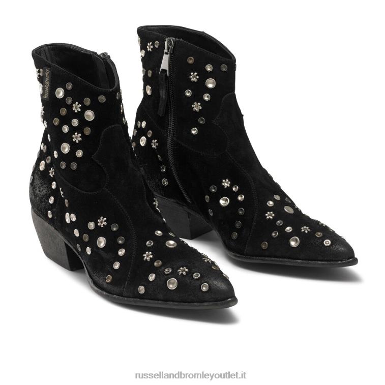 nero V0V4J309 donne Russell And Bromley howdy stivale western impreziosito