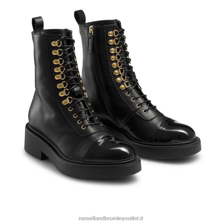 nero V0V4J312 donne Russell And Bromley stivale stringato con puntale fulmine