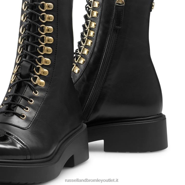 nero V0V4J312 donne Russell And Bromley stivale stringato con puntale fulmine