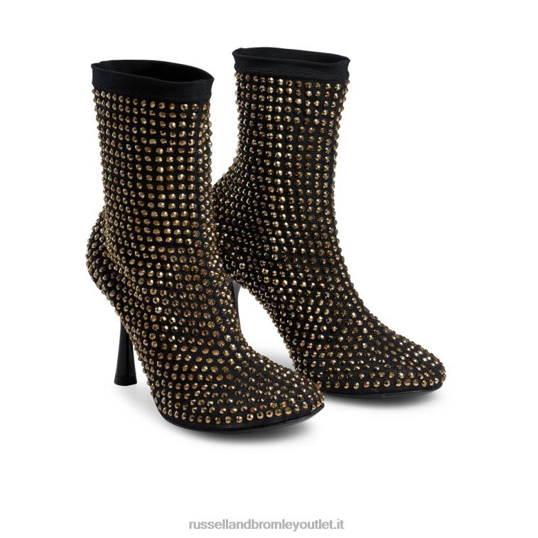 nero V0V4J316 donne Russell And Bromley stivale a calzino con punta tonda stargaze