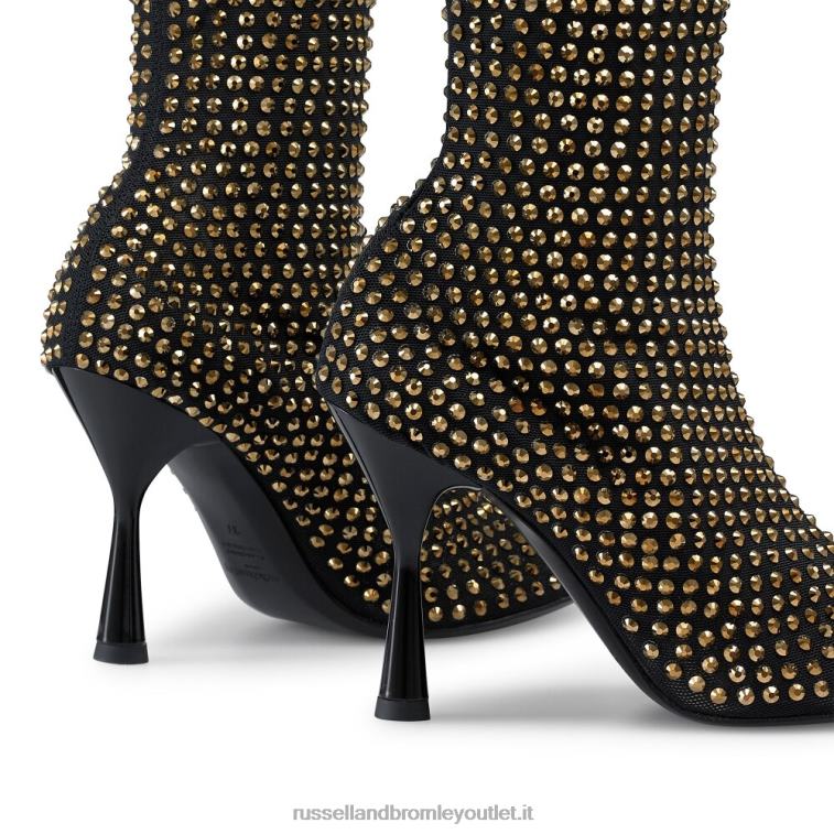 nero V0V4J316 donne Russell And Bromley stivale a calzino con punta tonda stargaze