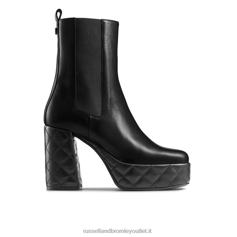 nero V0V4J321 donne Russell And Bromley mega stivale con plateau trapuntato