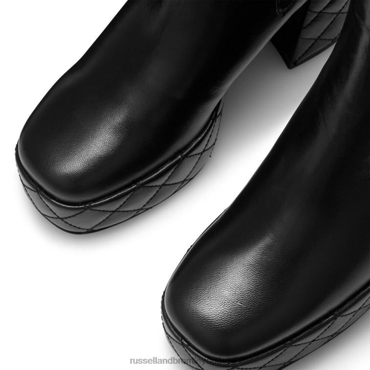 nero V0V4J321 donne Russell And Bromley mega stivale con plateau trapuntato