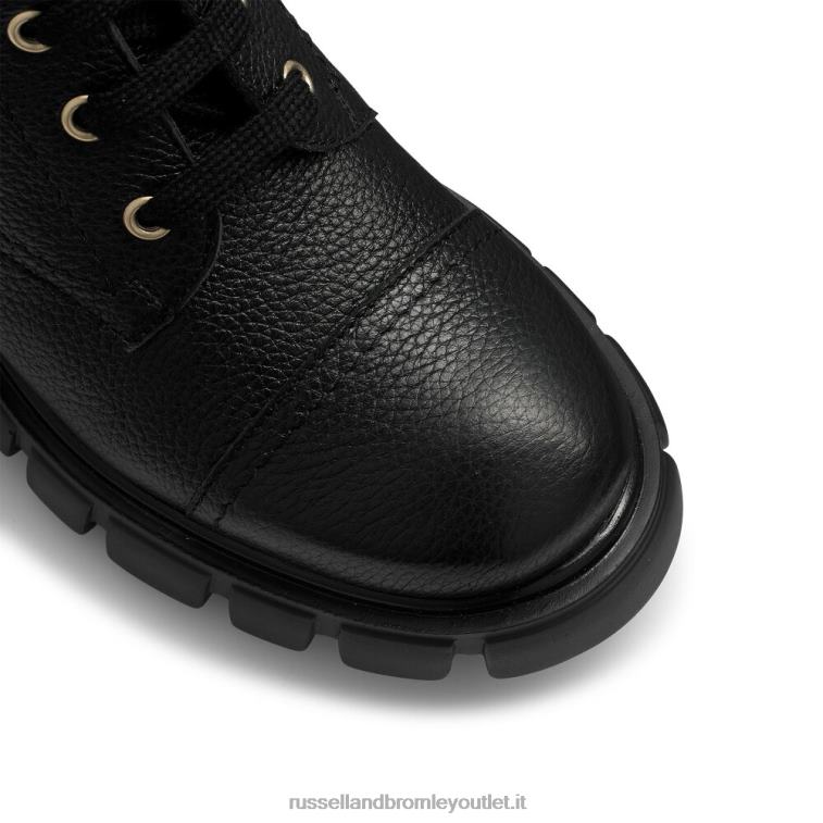 nero V0V4J335 donne Russell And Bromley stivale stringato con tacco laceabout